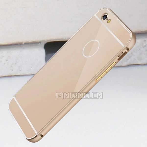 Ультра тонкий тонкий металлический алюминиевый бампер + PC задняя крышка чехол для телефона я 6 и 6 плюс