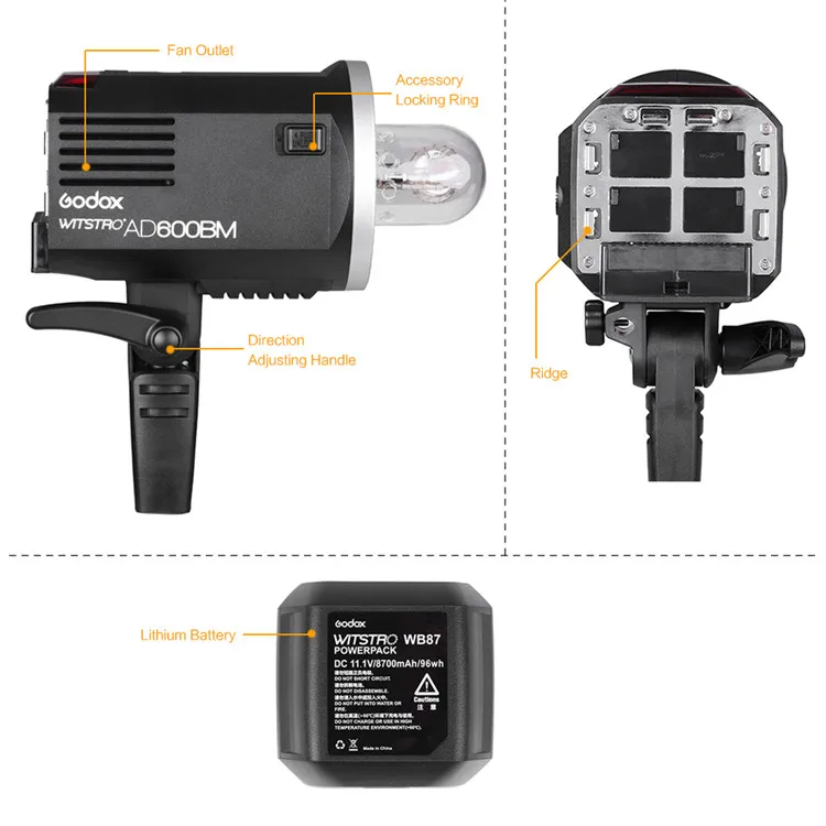 2017 New Product Flash Light AD600BM moonlight Outdoor Studio Light For Godox AD600 Series