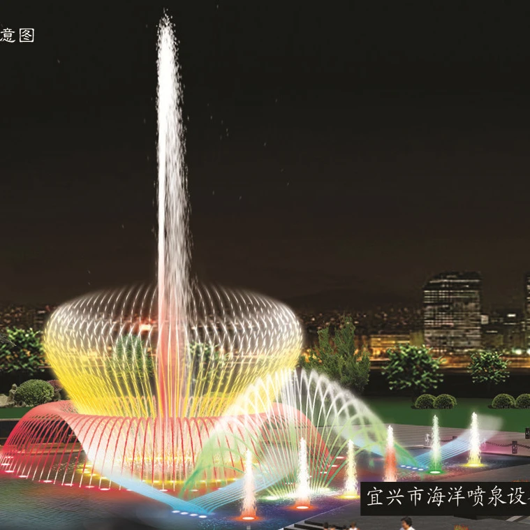 Colorful lights fountain decorative program control dancing water fountain