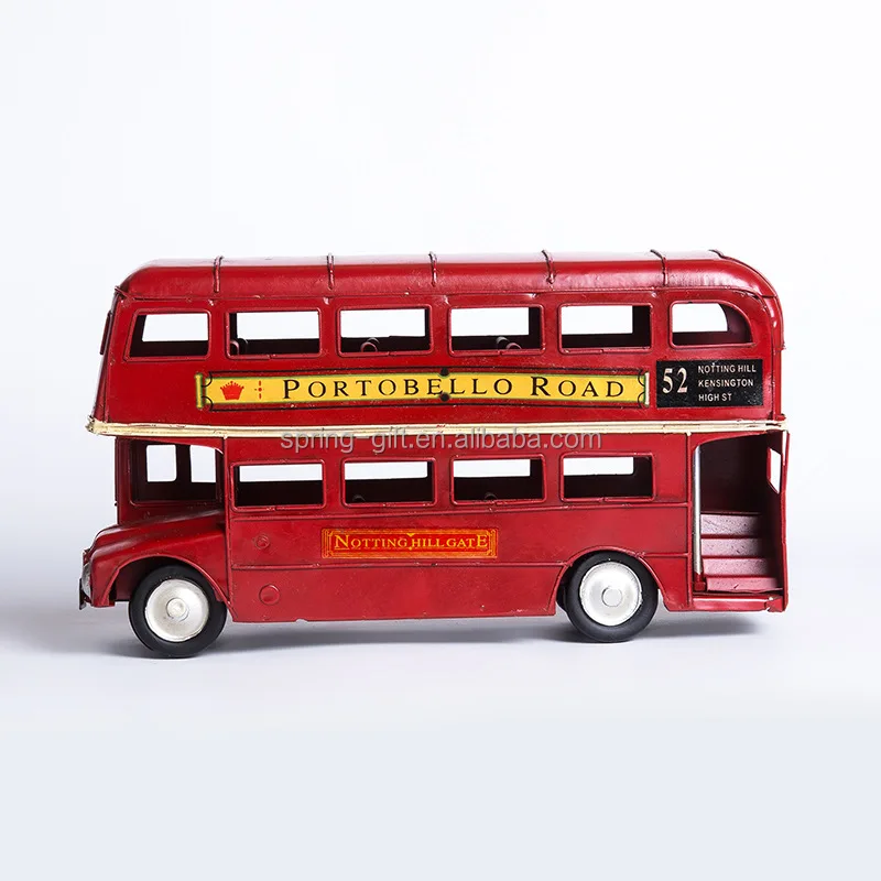 Fashion alloy england toys pull back truck ,metal car bus model for sell hot Antique style Vintage car model