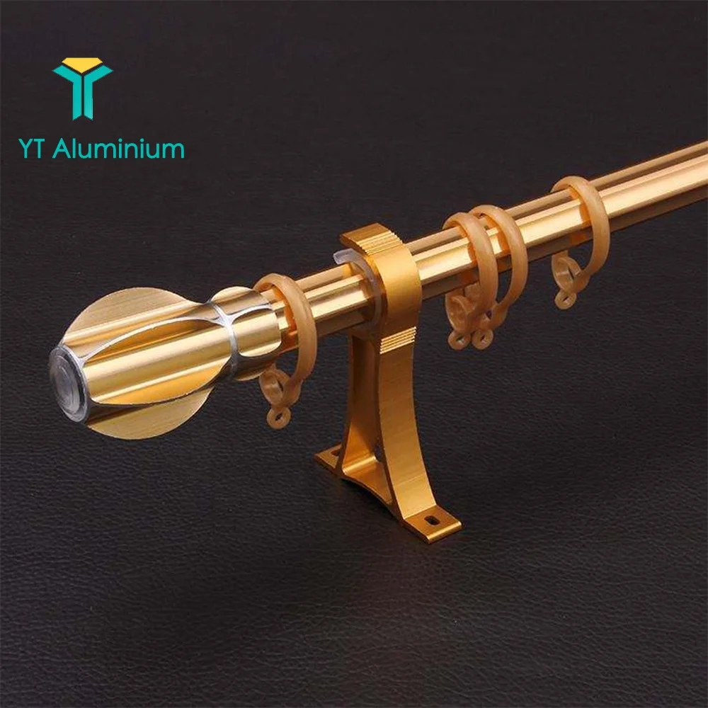 deluxe curtain rod aluminium ceiling mounted hospital curtain pole with curtain finials