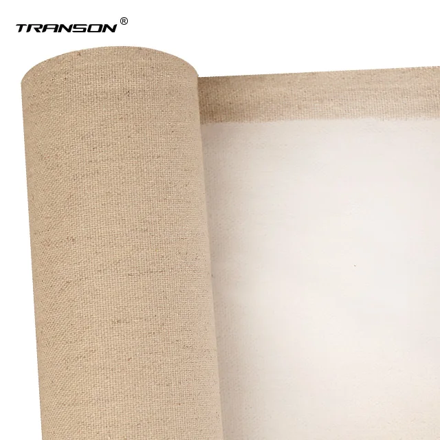 Artist painting canvas roll,Transon hot sale blank art painting canvas.Fine texture canvas for prasctic oil painting