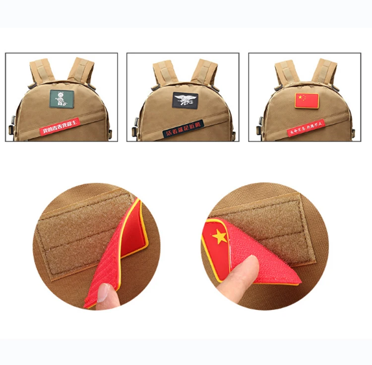 Country Flag PVC Rubber Patches in Stock Small Quantity Custom Logo Embroidery Cloth Fabric Patch