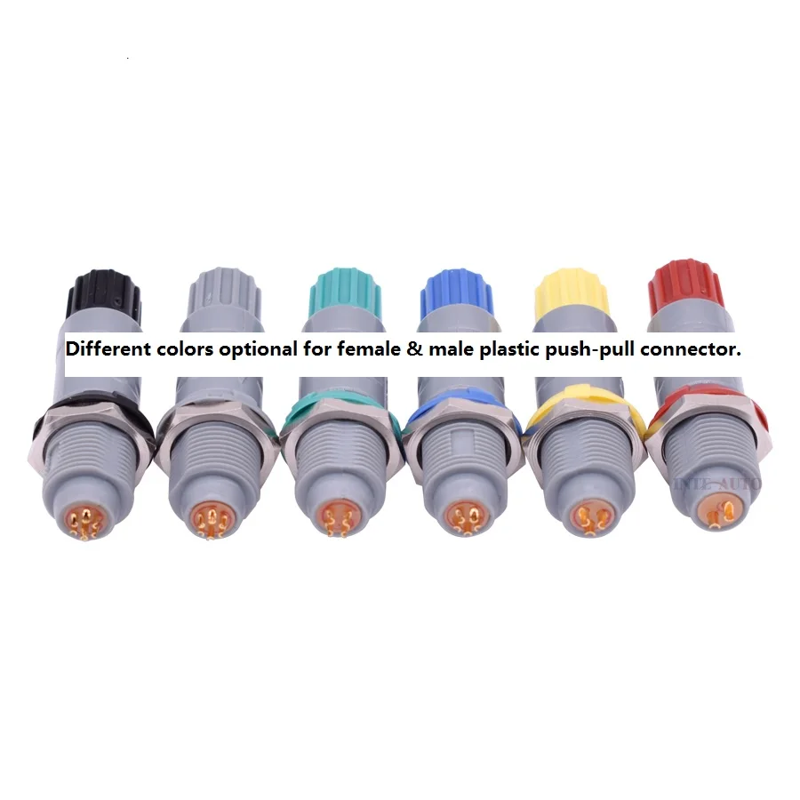 1P series 8 Pin medical device connectors plastic push pull self-locking plug Connector for dental treatment