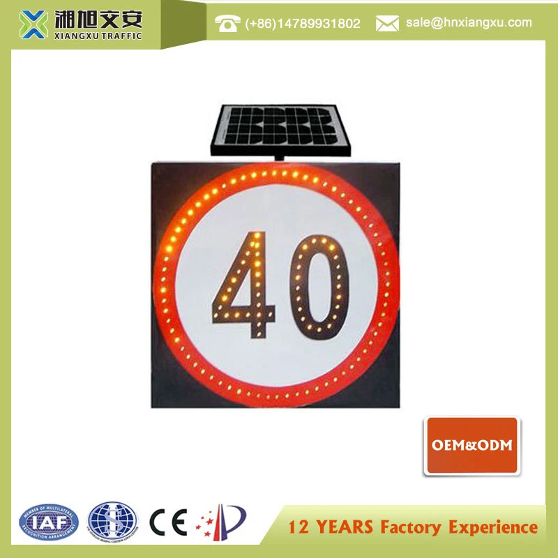 China shopping online reflective traffic aluminum signs led road safety flashing light