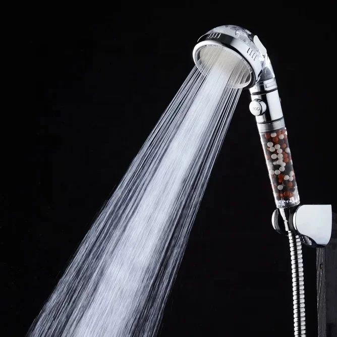 Shower Head with Filter Beads, 3 Modes Shower Envy Showerhead with On Off Switch, Handheld Eco Water Spa Shower Head