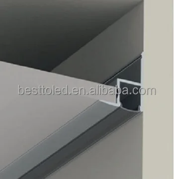 China supply High quality W45*H37.7mm recessed illumination aluminum led edge lit profile for cove lighting