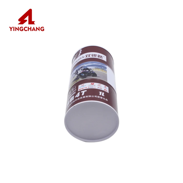 1 л круглые металлические оловянные банки с пластиковой крышкой для масляного бака двигателя