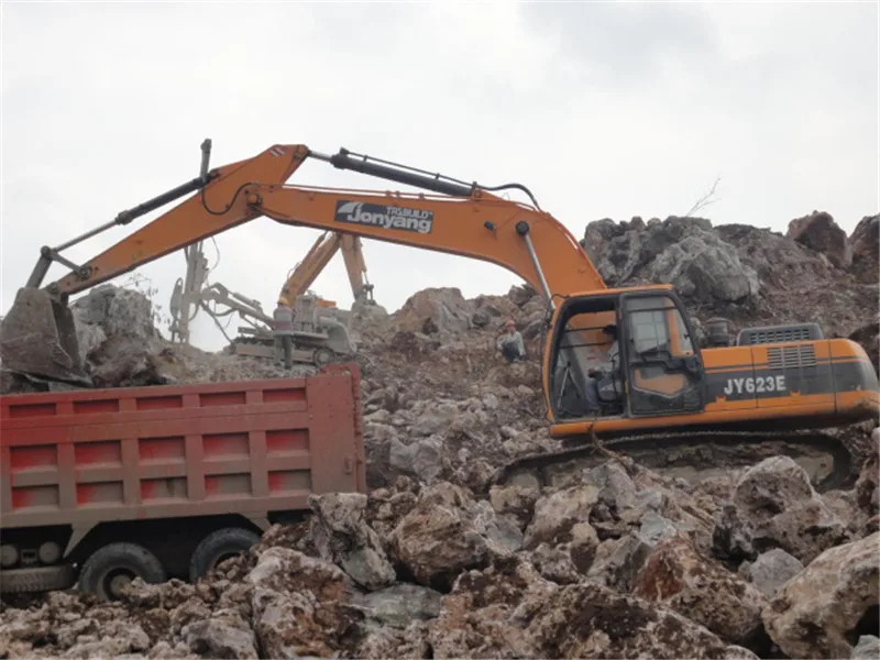 construction equipment 20t excavator factory supply JY623E long boom/long arm/long reach hydraulic digger machine for sale