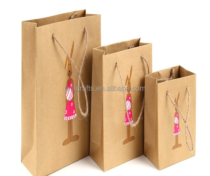 Customized Kraft Paper Shopping Bag gift paper bag for clothing company and promotion
