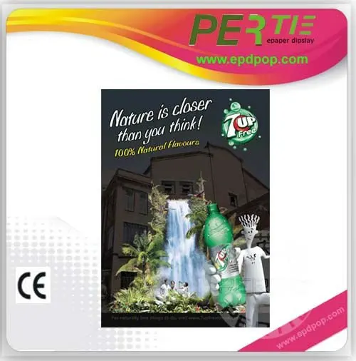 реклама стена дисплей Inwall реклама дисплей с epaper поп материала для станции метро