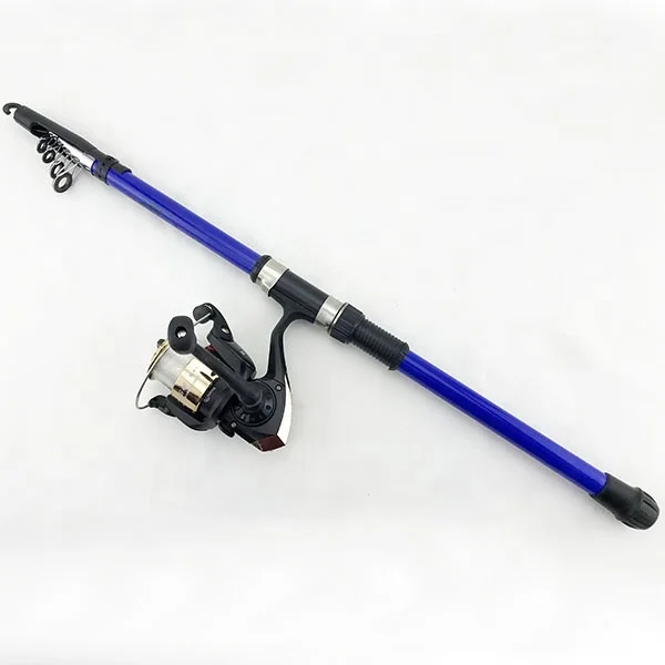 Telescopic Fishing Pole Rod and Reel Combo Full Kit Case with hard Lures Hook