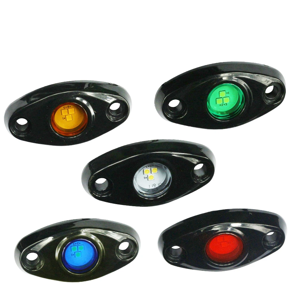 Red, yellow, blue, green light rock light for Jeep offroad/truck/boat/motorcycle