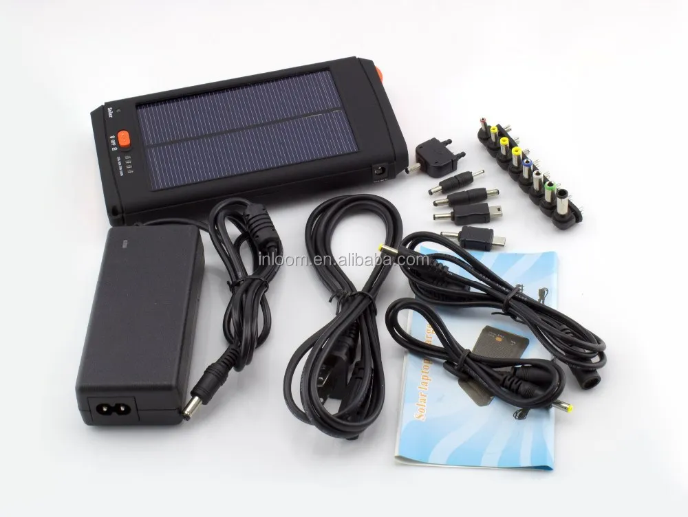 Portable universal solar charger, solar power bank for laptop/notebook/tablet