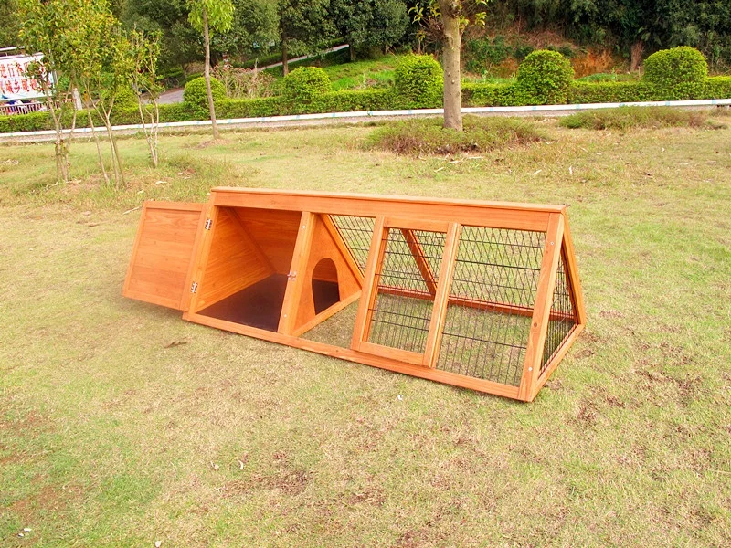 HOT! Triangle Wooden Rabbit hutch,Solid Wood