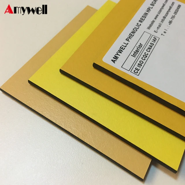 Amywell matte surface solid color 2-12mm phenolic laminate hpl sheets