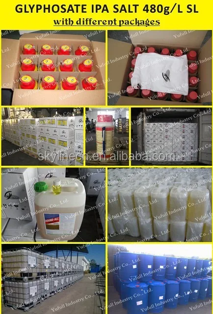 High effect Non selective herbicide liquid granule  Glyphosate 360g/l SL Weedskiller 41% SL Glyphosate 480g/l SL