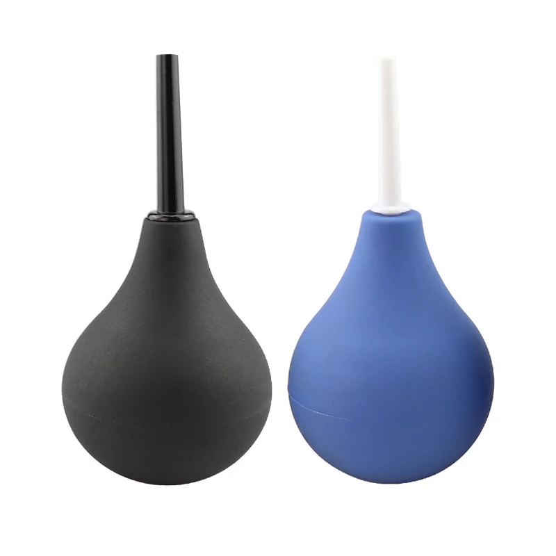 Hot Sale Black Blue Anal Douche Medical Rubber Vaginal Douche