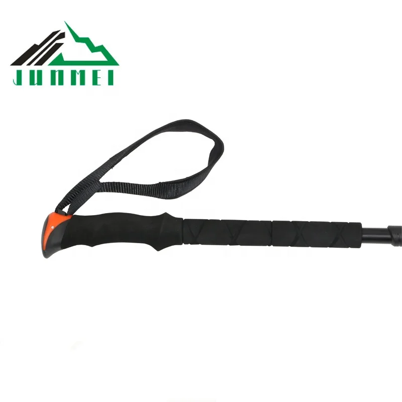 Portable folding trekking pole Carbon Fiber Hiking Walking Stick high strength foldable trial  running poles walking stick