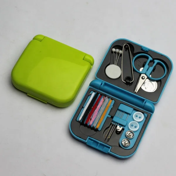 Customer Logo Mini plastic box Sewing kit Colorful travel sewing kit Hotel sewing kit