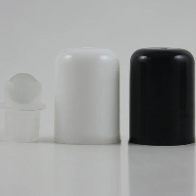 High Quantity White/Black Cosmetic Cap Roll On Bottle Cover