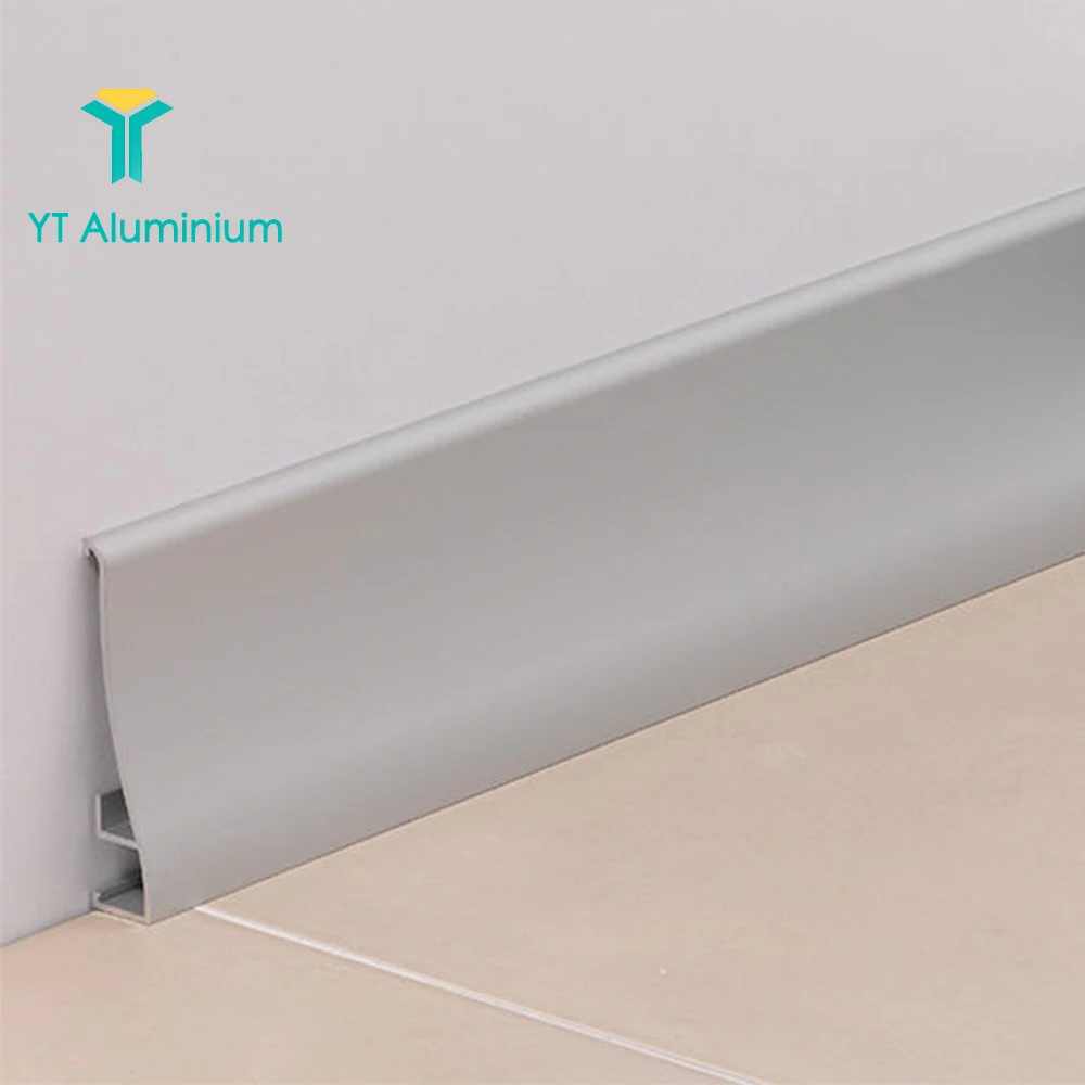 China Supplier Brushed Aluminum Plinth Kitchen Cabinet Skirting Profile