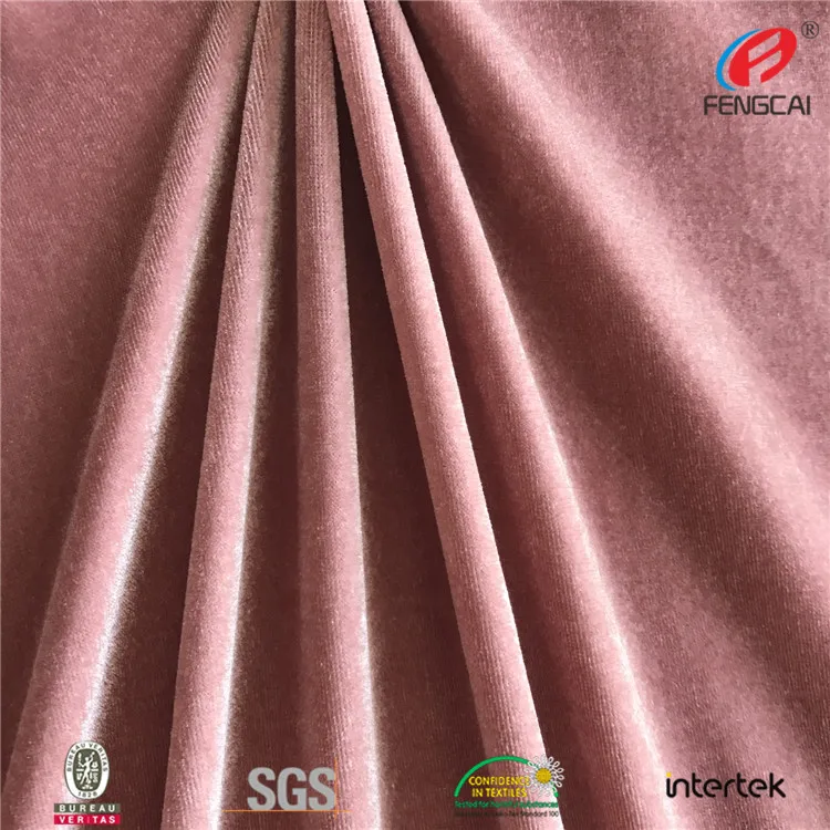 KS Velvet Micro 92% Polyester 8% Spandex Fabric Velour Fabric For Dress