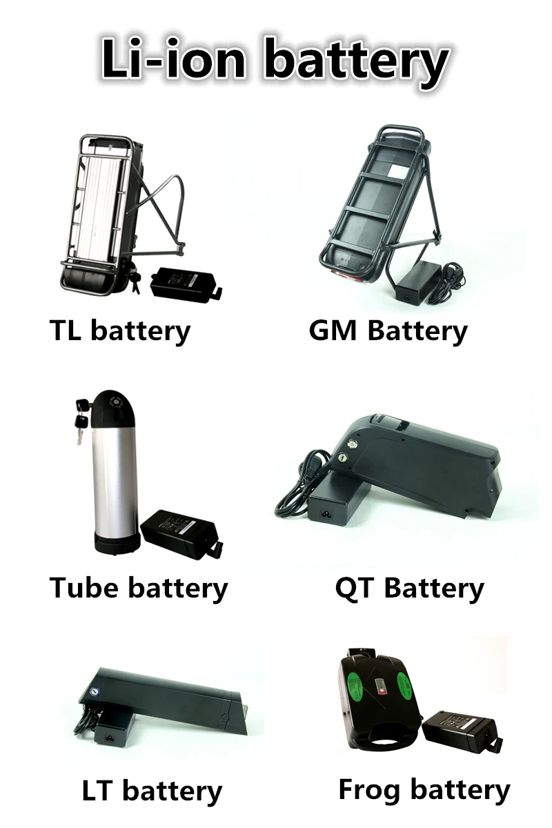 36V 16Ah rechargeable LG cell 3200 rear rack electric bike battery with rack and charger