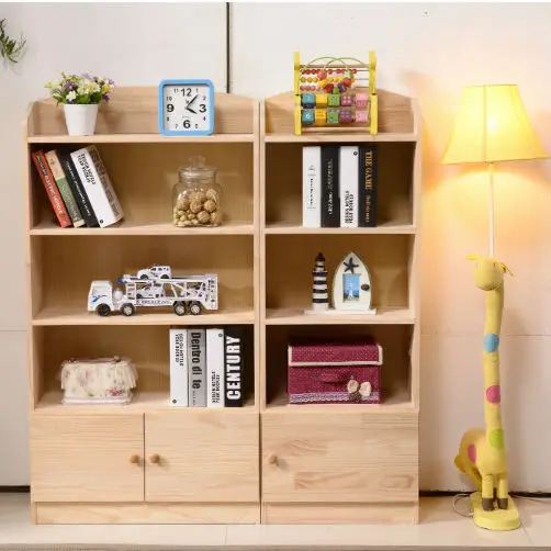 
Pine Wood Modern Bookshelf for Kindergarten 