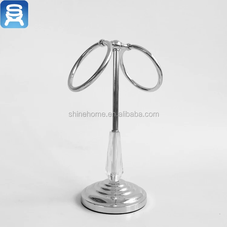 Лидер продаж, аксессуар для ванной комнаты, металлическая настольная вешалка для полотенец для отеля, хромированный/сатиновый никель/розовое золото