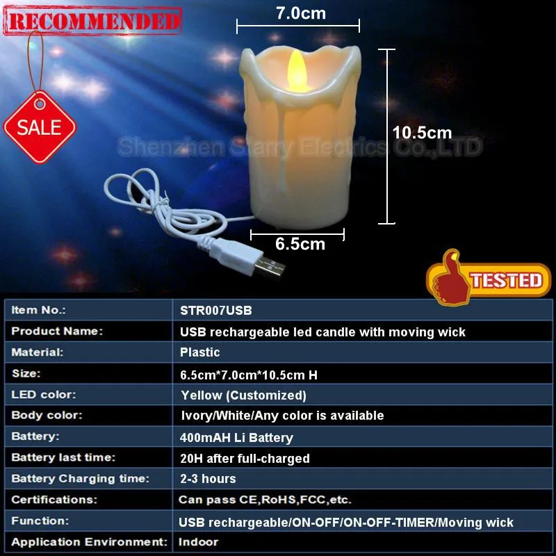 hot sale inductive rechargeable led candle lights