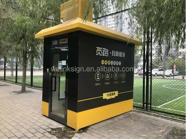 Sheet metal outdoor kiosk for retail promotion