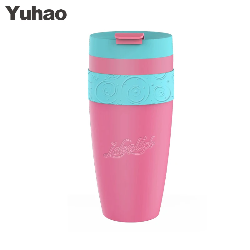 Free Sample 500ml 17oz Custom Logo Multiple Colors One Hand Operation Custom Coffee Mugs