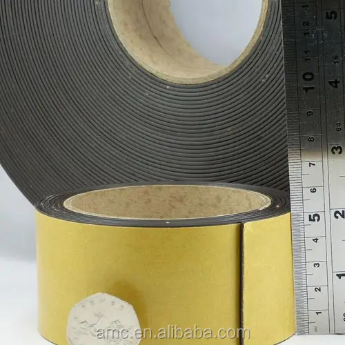 Anisotropic flexible Rubber Magnet Tape With strong adhesive tape