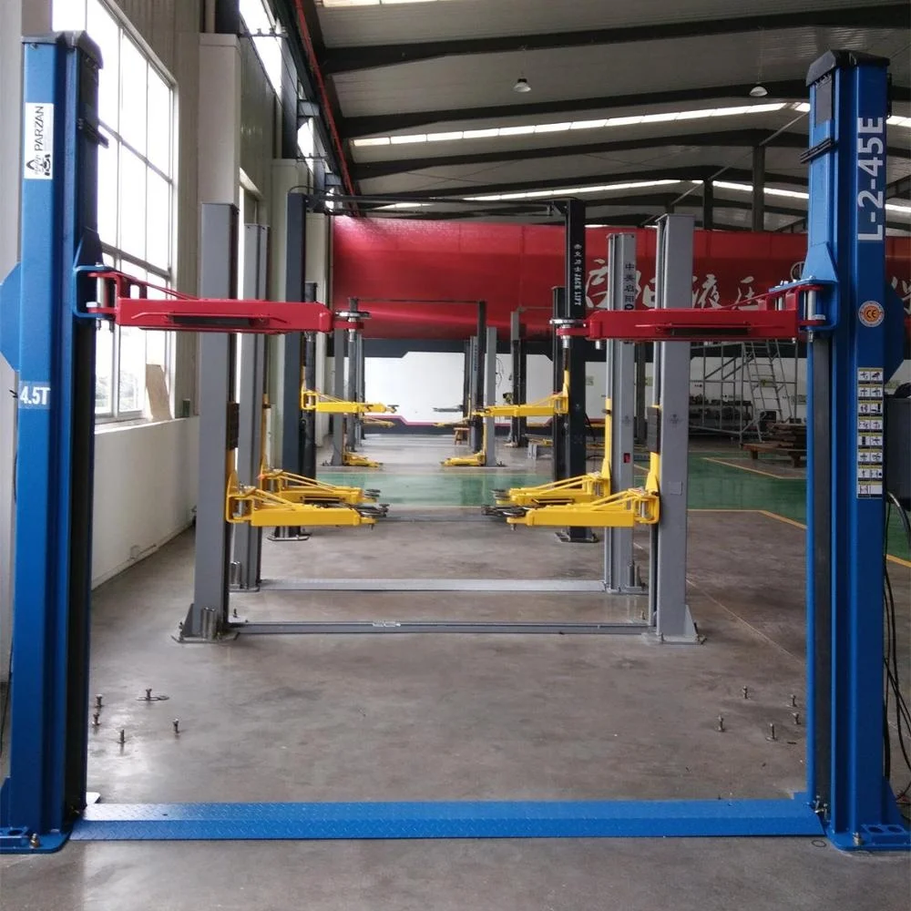 205B CE approved electric release 4.5 tons plate base two post car lift