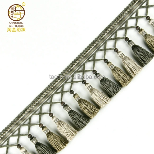 
Decorative Tassel Furniture Decor Carpet Trim Polyester Yarn 