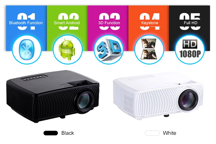OEM home theater 1080P hd TV VGA USB 1080P android projector