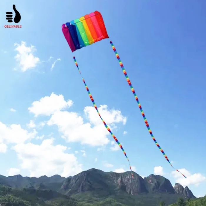 Single line easy flying rainbow power sled kite