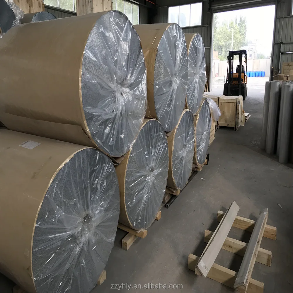 Stucco Aluminium Foil, 0.05mm & 0.08mm thickness for PIR Panels