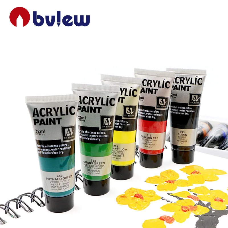 22 мл 6 видов цветов Профессиональная Акриловая картина набор цветов «сделай сам»