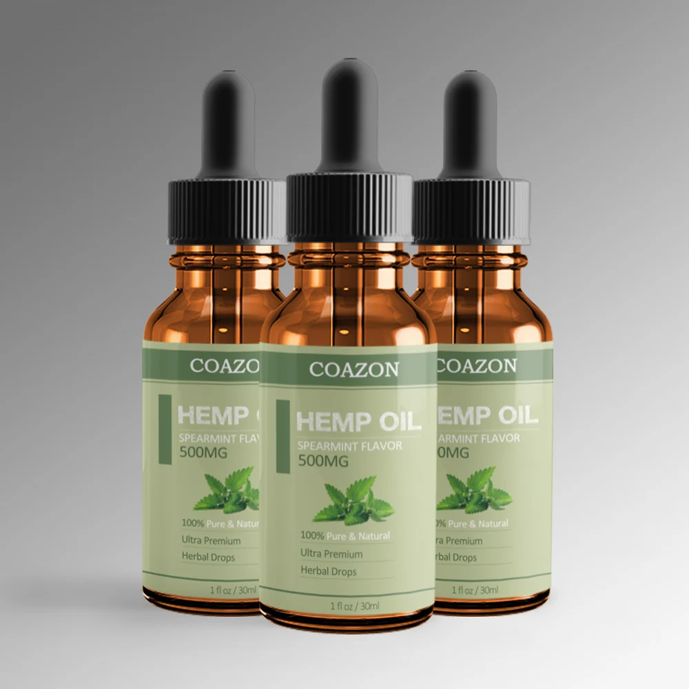Natural Organic Cold Pressed Hemp Oil for Face & Hair and Body Moisturizer SPA and Body relax massage oil 30ml OEM/ODM