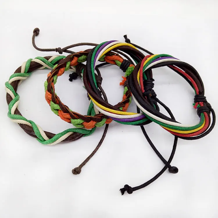 Jamaican reggae bangle leather rasta bracelet wholesale