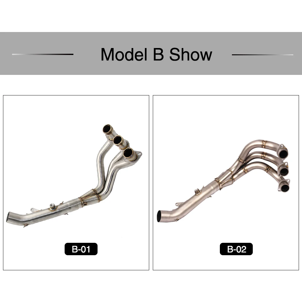 Полная выхлопная система из нержавеющей стали MT09 FZ09 для мотоцикла, Соединительная труба для передней и средней оси, для выхлопных газов MT 09