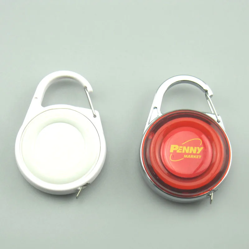 Custom tape measure with carabiner hook keychain 2 meter steel tape measure