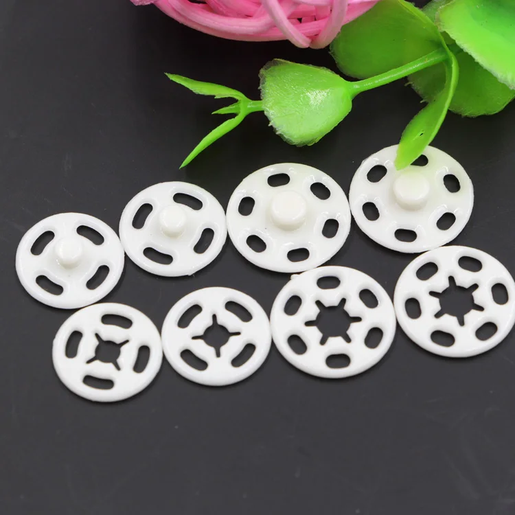 ROUND RESIN WHITE AND BLACK COLORFUL PLASTIC SNAP BUTTON 2PCS /SET HIDDEN SNAPS