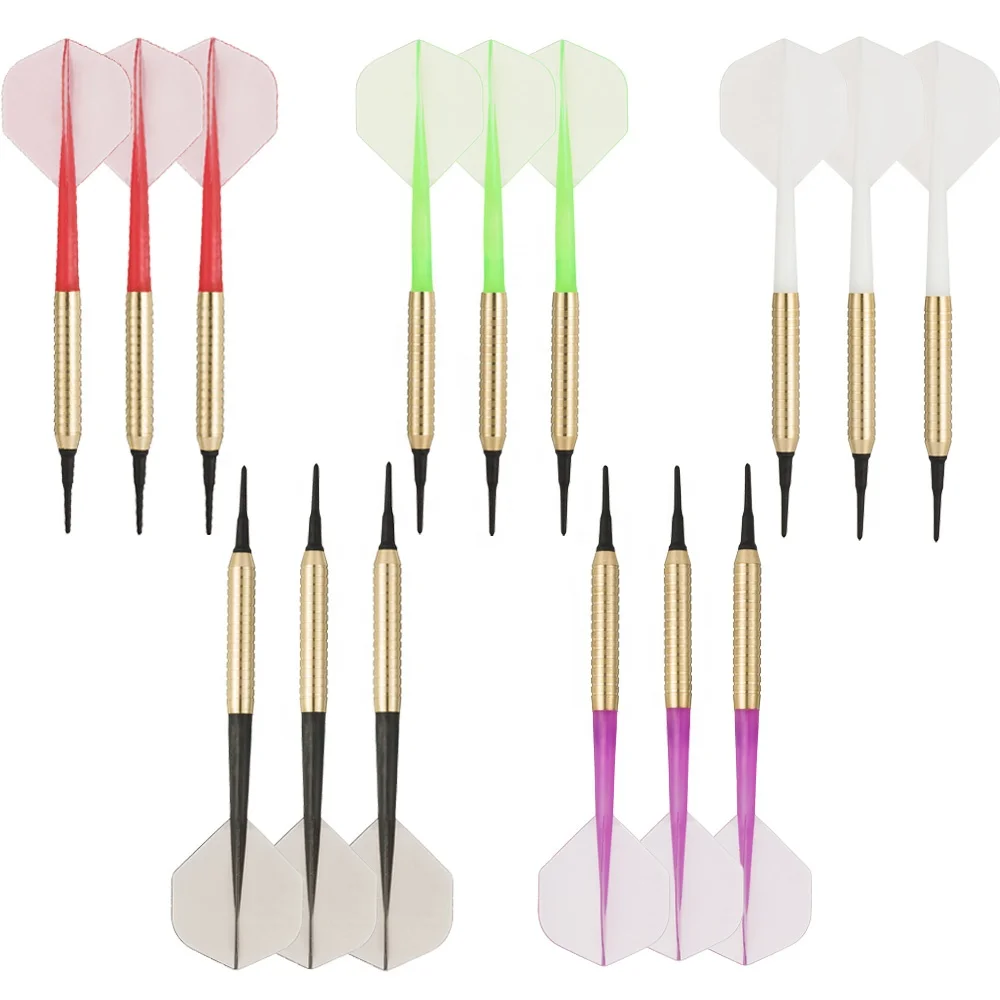 
Cheap darts 16.5g Soft Tip Brass darts with Colorful Flights for Electric Dart Board 
