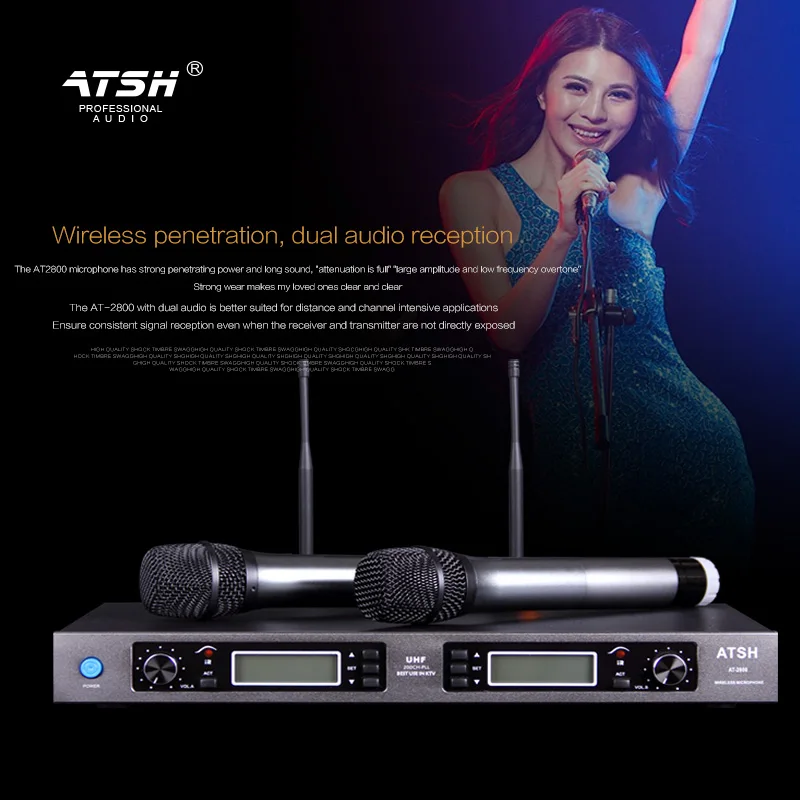 China factory wholesale stage ktv professional performance wireless microphone amplifier family karaoke microphone
