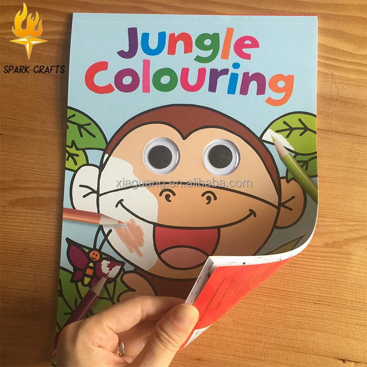 Custom Child googly eye coloring book for kids