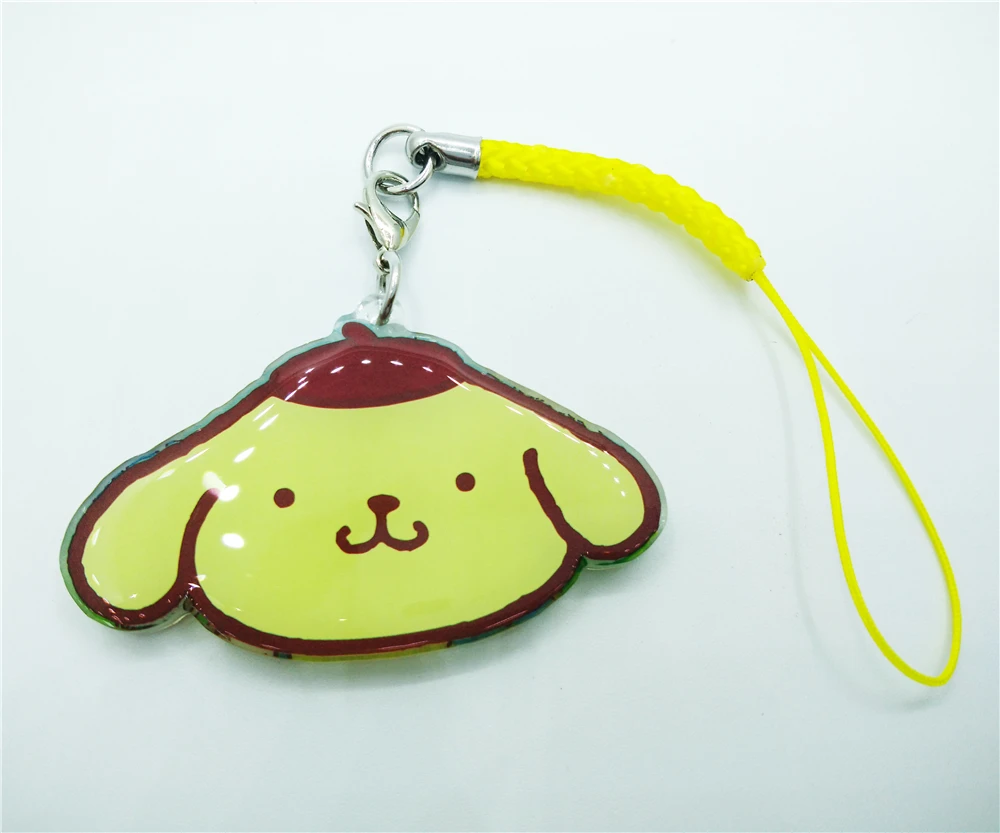 
Free Sample Custom Cartoon Keychain Acrylic Strap CNC Cut Offset Print 