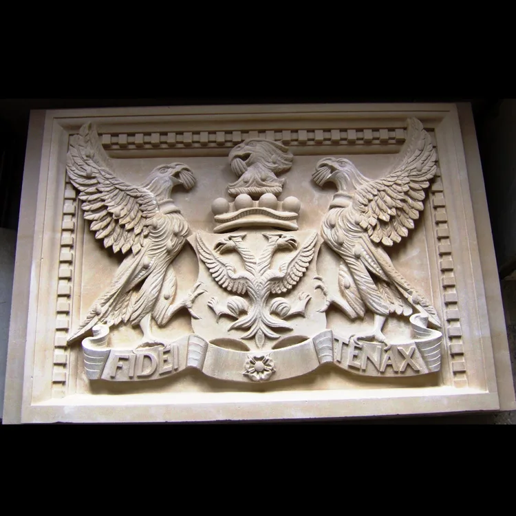 
Professional factory carving stone eagle animal wall relief sculpture 